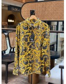 VERSACE JEANS COUTURE MENS LEO CHAIN PRINT LONG SLEEVE SHIRT