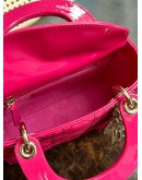 CHRISTIAN DIOR MINI LADY DIOR IN BARBIE PINK PATENT LEATHER  