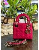 CHRISTIAN DIOR MINI LADY DIOR IN BARBIE PINK PATENT LEATHER  