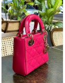 CHRISTIAN DIOR MINI LADY DIOR IN BARBIE PINK PATENT LEATHER  