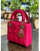 CHRISTIAN DIOR MINI LADY DIOR IN BARBIE PINK PATENT LEATHER  