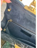 CHRISTIAN DIOR DIORADDICT FLAP BAG IN BLACK CANNAGE LAMBSKIN LEATHER