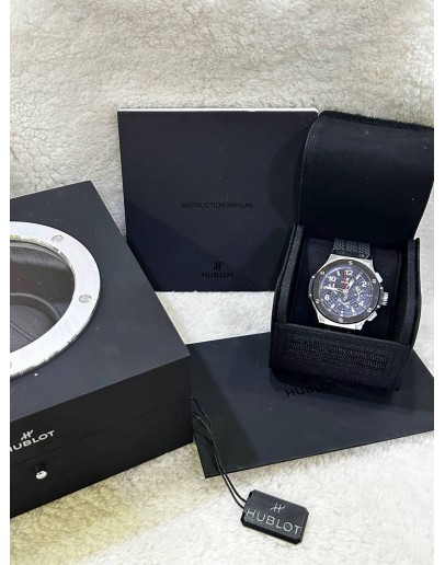 HUBLOT BIGBANG ORIGINAL STEEL CERAMIC CHRONOGRAPH WATCH 44MM AUTOMATIC WATCH 