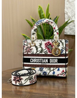 CHRISTIAN DIOR MEDIUM LADY DIOR D-LITE JARDIN BOTANIQUE