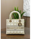 CHRISTIAN DIOR SEASONAL MEDIUM LADY DIOR D-LITE DRAPE IN CRYSTAL