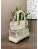 CHRISTIAN DIOR SEASONAL MEDIUM LADY DIOR D-LITE DRAPE IN CRYSTAL