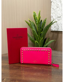 VALENTINO GARAVANI ROCKS STUD LONG ZIPPY WALLET
