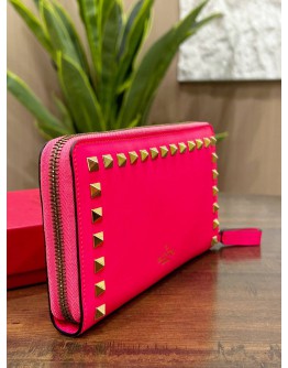 VALENTINO GARAVANI ROCKS STUD LONG ZIPPY WALLET
