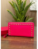VALENTINO GARAVANI ROCKS STUD LONG ZIPPY WALLET