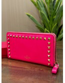 VALENTINO GARAVANI ROCKS STUD LONG ZIPPY WALLET