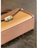 MICHAEL KORS WHITNEY SATCHEL LEATHER TOP HANDLE HANDBAG IN DUAL TONED WITH STRAP