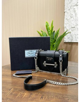 PRADA CAHIER CRYSTAL CHAIN CROSSBODY BAG
