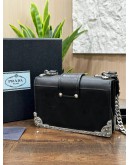 PRADA CAHIER CRYSTAL CHAIN CROSSBODY BAG