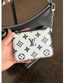 LOUIS VUITTON MARELLE IN BLACK & WHITE EPI LEATHER SHOULDER HANDBAG  