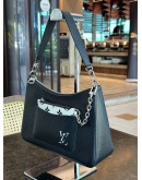 LOUIS VUITTON MARELLE IN BLACK & WHITE EPI LEATHER SHOULDER HANDBAG  