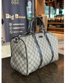 GUCCI VINTAGE MEDIUM BOSTON BAG IN GG CANVAS AND LEATHER