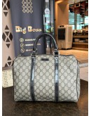 GUCCI VINTAGE MEDIUM BOSTON BAG IN GG CANVAS AND LEATHER