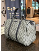 GUCCI VINTAGE MEDIUM BOSTON BAG IN GG CANVAS AND LEATHER