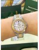 ROLEX YATCH MASTER REF 168623 DIAMOND MOP MOTHER OF PEARL & 18K 750 YELLOW GOLD LIMITED PIECE 35MM DIAL AUTOMATIC WATCH