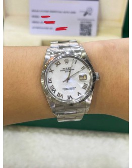 ROLEX OYSTER PERPETUAL FATE REF 15000 MOTHER OF PEARL DIAL 34MM AUTOMATIC WATCH
