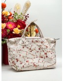 LONGCHAMP LE PLIAGE SAKURA MEDIUM SHOULDER BAG IN LIGHT PINK NYLON & LEATHER