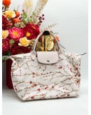 LONGCHAMP LE PLIAGE SAKURA MEDIUM SHOULDER BAG IN LIGHT PINK NYLON & LEATHER