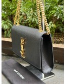 YSL YVES SAINT LAURENT SMALL KATE GOLD CHAIN CROSSBODY SHOULDER BAG IN GRAINED CALF LEATHER