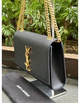 YSL YVES SAINT LAURENT SMALL KATE GOLD CHAIN CROSSBODY SHOULDER BAG IN GRAINED CALF LEATHER