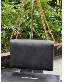 YSL YVES SAINT LAURENT SMALL KATE GOLD CHAIN CROSSBODY SHOULDER BAG IN GRAINED CALF LEATHER