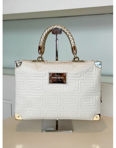 GIANNI VERSACE COUTURE VERNIZ OFF WHITE HANDBAG