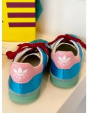 GUCCI X ADIDAS GAZELLE SNEAKERS IN LIGHT BLUE COLOURWAY