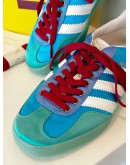 GUCCI X ADIDAS GAZELLE SNEAKERS IN LIGHT BLUE COLOURWAY