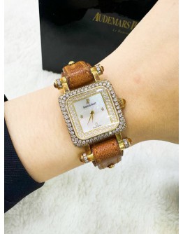 AP AUDEMARS PIGUET DEVA GOLD LADIES DIAMONDS QUARTZ WATCH