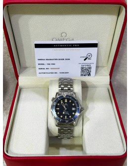 OMEGA SEAMASTER DIVER 300M REF 196.1502 BLUE DIAL 36MM QUARTZ WATCH