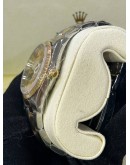 ROLEX OYSTER PERPETUAL DATE HALF 18K 750 YELLOW GOLD REF 15223 CHAMPAGNE DIAL 34MM AUTOMATIC WATCH