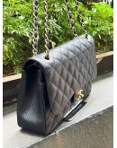 CHANEL JUMBO CLASSIC DOUBLE FLAP BLACK CAVIAR LEATHER GHW