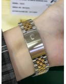 ROLEX DATEJUST 36 HALF 18K 750 YELLOW GOLD JUBILEE REF 16233 WHITE DIAL 36MM AUTOMATIC WATCH