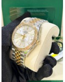 ROLEX DATEJUST 41 REF 126333 HALF 18K 750 YELLOW GOLD 41MM AUTOMATIC WATCH