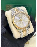 ROLEX DATEJUST 41 REF 126333 HALF 18K 750 YELLOW GOLD 41MM AUTOMATIC WATCH