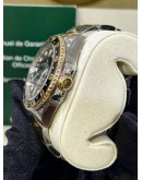 ROLEX GMT-MASTER II HALF 18K 750 YELLOW GOLD REF 116813 BLACK DIAL 40MM AUTOMATIC WATCH