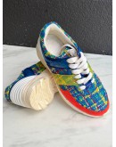 CHANEL MULTICOLOUR TWEED CC LOW TOP SNEAKERS