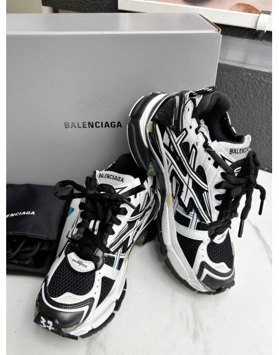 BALENCIAGA RUNNER TWO-TONE SNEAKERS