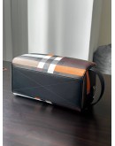 BURBERRY CHECK TRAVEL POUCH IN DARK BIRCH BROWN COLOURWAY
