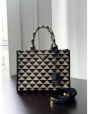 PRADA SYMBOLE TOTE BAG IN EMBROIDERED CANVAS WITH STRAP