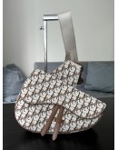 CHRISTIAN DIOR X CACTUS JACK OBLIQUE JACQUARD SADDLE BAG IN COFFEE COLOURWAY  