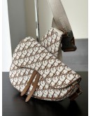 CHRISTIAN DIOR X CACTUS JACK OBLIQUE JACQUARD SADDLE BAG IN COFFEE COLOURWAY  