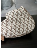 CHRISTIAN DIOR X CACTUS JACK OBLIQUE JACQUARD SADDLE BAG IN COFFEE COLOURWAY  