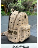 MCM STAR SIDE STUDS STUDDED SMALL BACKPACK