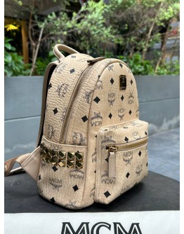 MCM STAR SIDE STUDS STUDDED SMALL BACKPACK