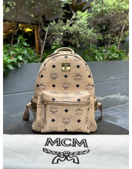 MCM STAR SIDE STUDS STUDDED SMALL BACKPACK